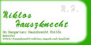 miklos hauszknecht business card