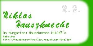 miklos hauszknecht business card